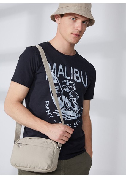 Bisiklet Yaka Siyah Erkek T-Shirt FM23S31TGBLACK