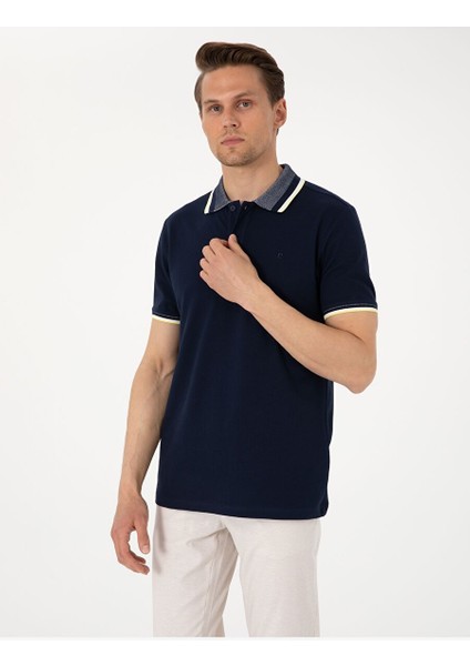 Lacivert Slim Fit Polo Yaka Tişört modelleri