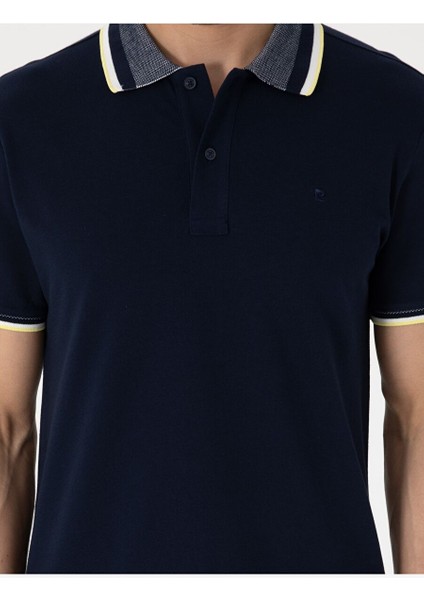 Lacivert Slim Fit Polo Yaka Tişört