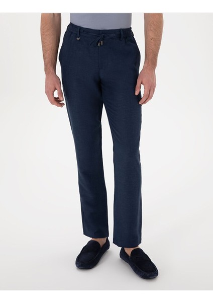Lacivert Slim Fit Kumaş Pantolon