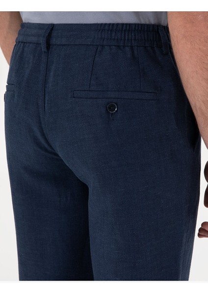 Lacivert Slim Fit Kumaş Pantolon