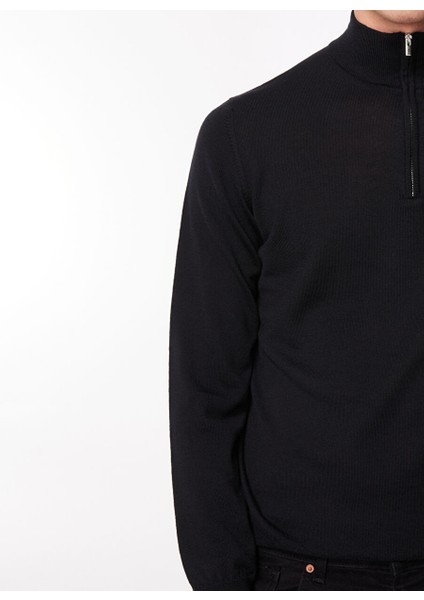 Bisiklet Yaka Slim Fit Siyah Erkek Kazak WM04_ZMG9 indirimleri
