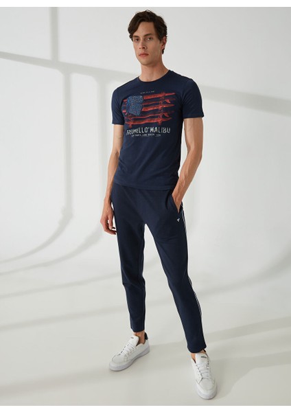 Bisiklet Yaka Mavi Erkek T-Shirt FM23S22TGBLUE modelleri