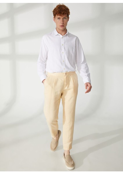 Normal Bel Normal Paça Slim Fit Sarı Erkek Pantolon A261BERLINO563CONF10B