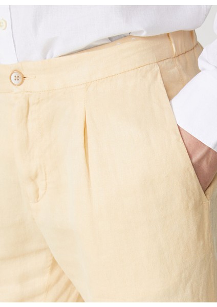 Normal Bel Normal Paça Slim Fit Sarı Erkek Pantolon A261BERLINO563CONF10B