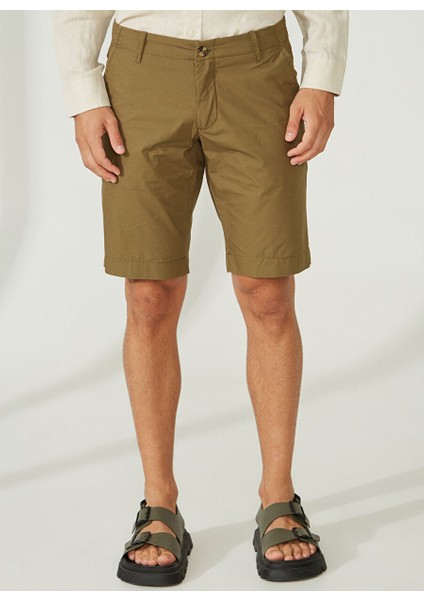 Normal Bel Slim Fit Yeşil Erkek Bermuda Şort A261NAT99NG332-
