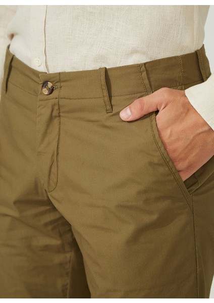 Normal Bel Slim Fit Yeşil Erkek Bermuda Şort A261NAT99NG332-