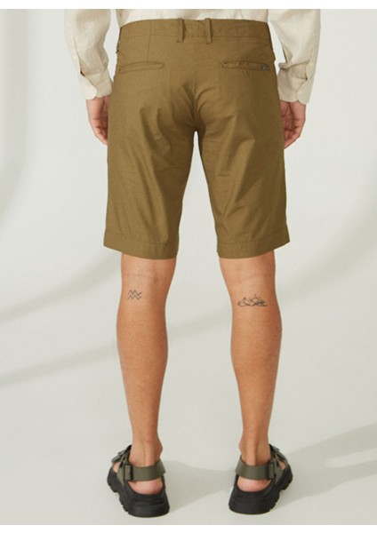 Normal Bel Slim Fit Yeşil Erkek Bermuda Şort A261NAT99NG332-