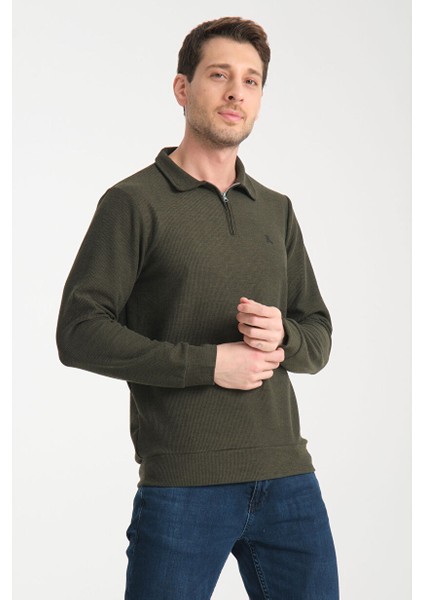 Erkek Yarım Fermuarlı Uzun Kol Sweatshirt 7702 fiyatları