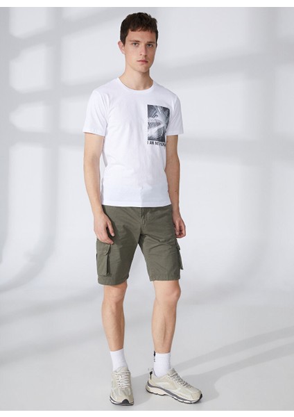 Bisiklet Yaka Beyaz Erkek T-Shirt FM23S38TGWHITE fiyatları