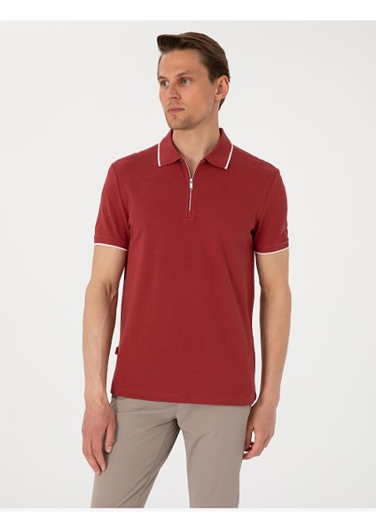 Nar Slim Fit Polo Yaka Tişört