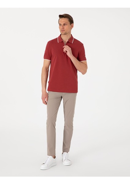 Nar Slim Fit Polo Yaka Tişört fırsatları