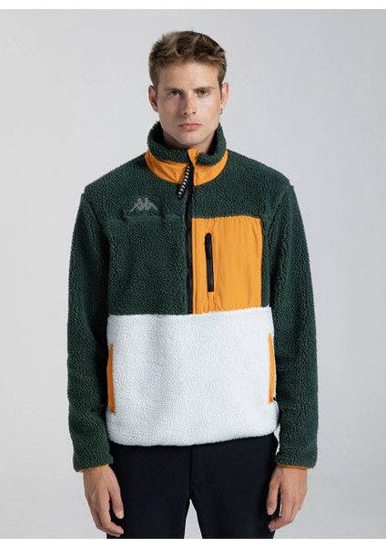 Krem - Haki Erkek Regular Fit Düz Zip Ceket 371T3QW Hanoran