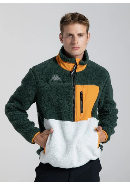 Krem - Haki Erkek Regular Fit Düz Zip Ceket 371T3QW Hanoran