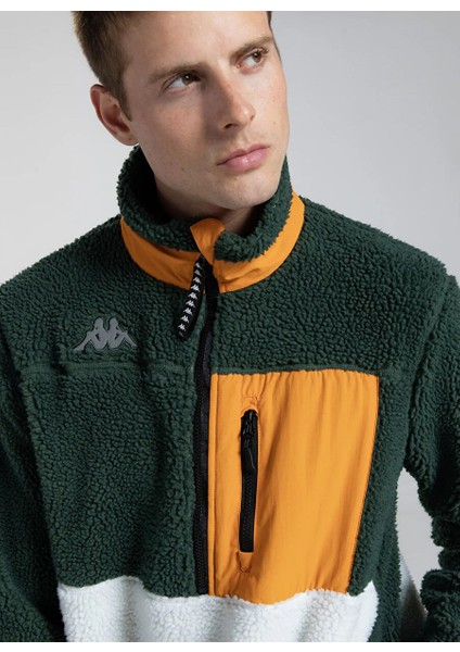 Krem - Haki Erkek Regular Fit Düz Zip Ceket 371T3QW Hanoran