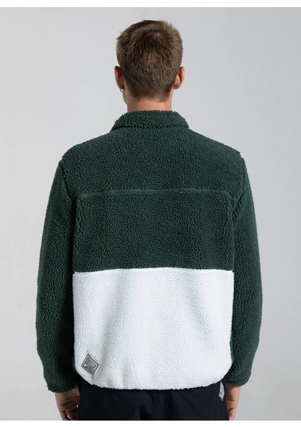 Krem - Haki Erkek Regular Fit Düz Zip Ceket 371T3QW Hanoran