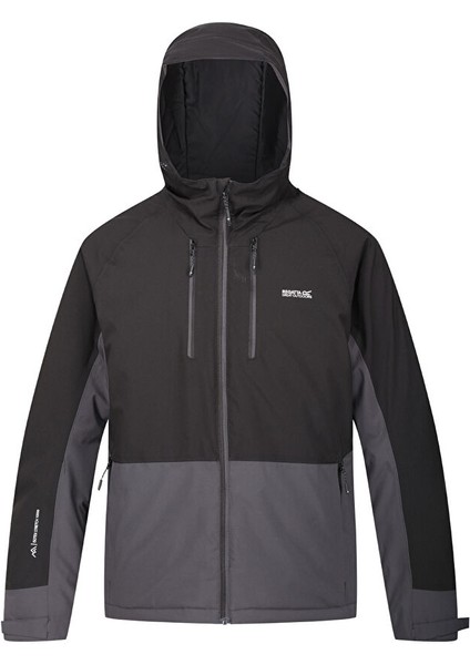 Siyah - Gri Erkek Kapüşonlu Regular Fit Ceket RMP344 Highton Str Iıı