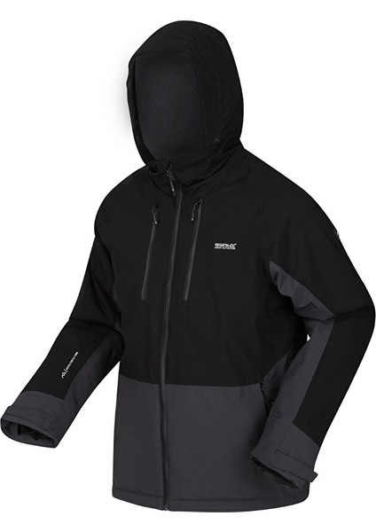 Siyah - Gri Erkek Kapüşonlu Regular Fit Ceket RMP344 Highton Str Iıı