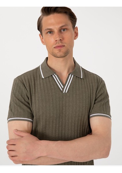 Haki Slim Fit Tişört