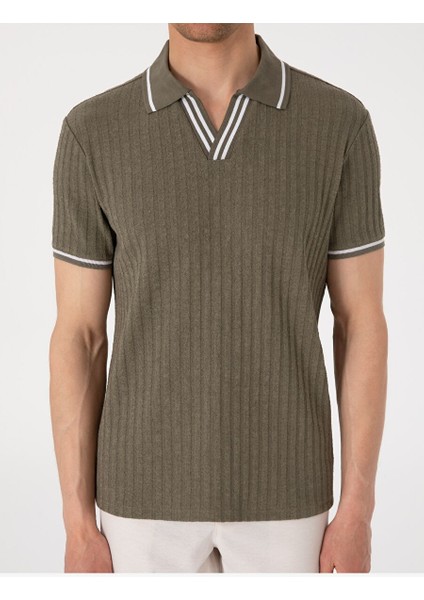 Haki Slim Fit Tişört