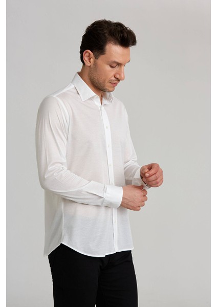 Platınıum Regular Fit Gömlek Beyaz PLTG014_D01