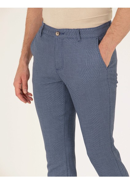 Açık Mavi Slim Fit Kanvas Pantolon