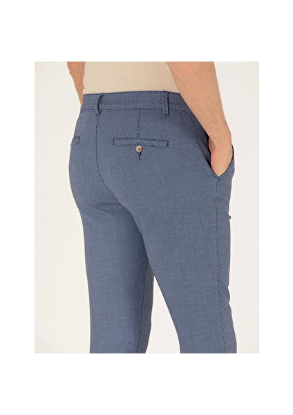 Açık Mavi Slim Fit Kanvas Pantolon