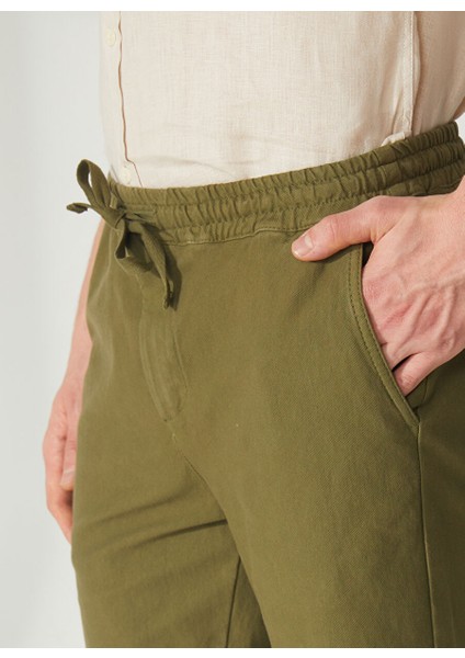 Normal Bel Slim Fit Yeşil Erkek Bermuda Şort A261OSLOPHILIPB