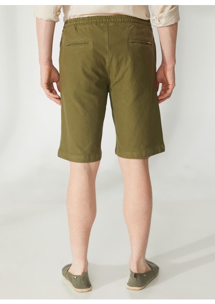 Normal Bel Slim Fit Yeşil Erkek Bermuda Şort A261OSLOPHILIPB