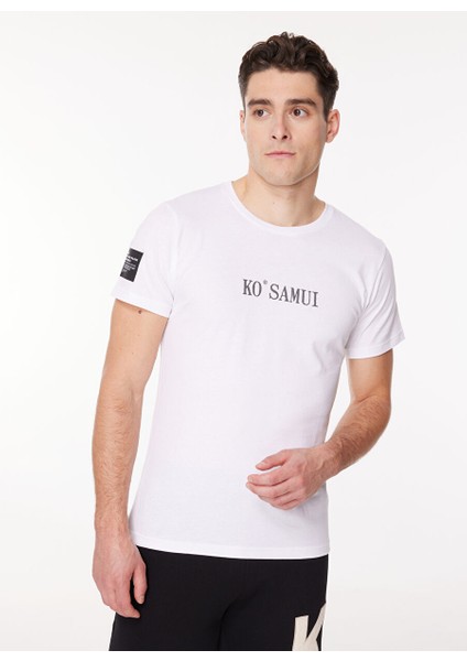 Bisiklet Yaka Baskılı Beyaz Erkek T-Shirt Mtt G540 Rekst_reflector Regular indirimleri