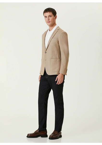 Ekru Erkek Düğmeli Slim Fit Düz Sweatshirt 1092426 modelleri