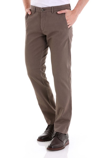 Vizon Regular Fit Düz Yandan Cepli Basic Kanvas Pantolon