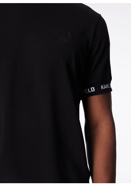 Bisiklet Yaka Siyah Erkek T-Shirt 755023542221 fırsatları