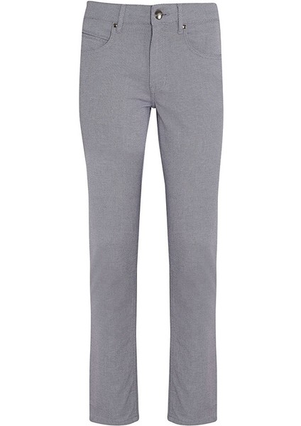 Mavi Regular Fit Desenli Pamuklu 5 Cep Kanvas Pantolon