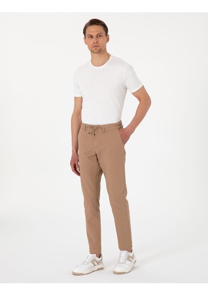 Kahverengi Slim Fit Kanvas Pantolon modelleri