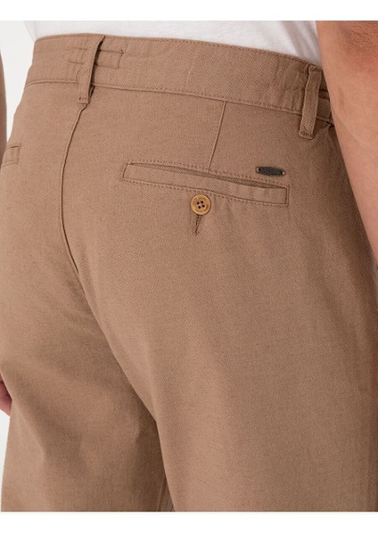 Kahverengi Slim Fit Kanvas Pantolon