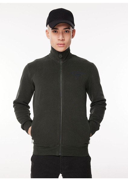 Dik Yaka Kahve Erkek Sweatshırt FM23W04FZ