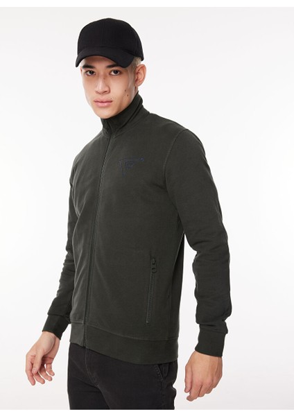 Dik Yaka Kahve Erkek Sweatshırt FM23W04FZ