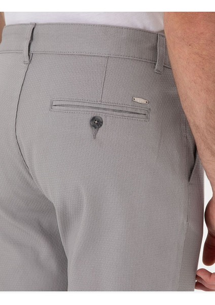 Gri Slim Fit Kanvas Pantolon