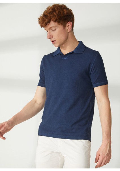 Polo Yaka Slim Fit Lacivert Erkek Kazak A26432TF- fiyatları