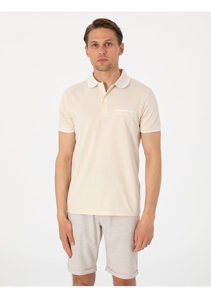 Bej Slim Fit Tişört