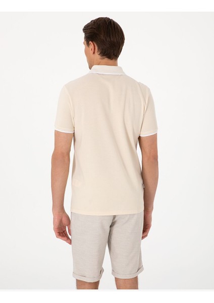 Bej Slim Fit Tişört