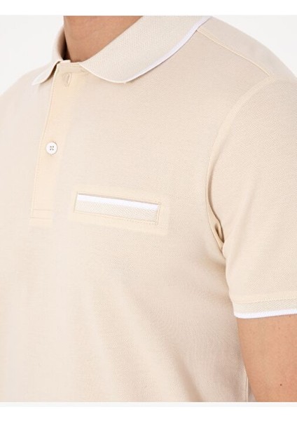 Bej Slim Fit Tişört