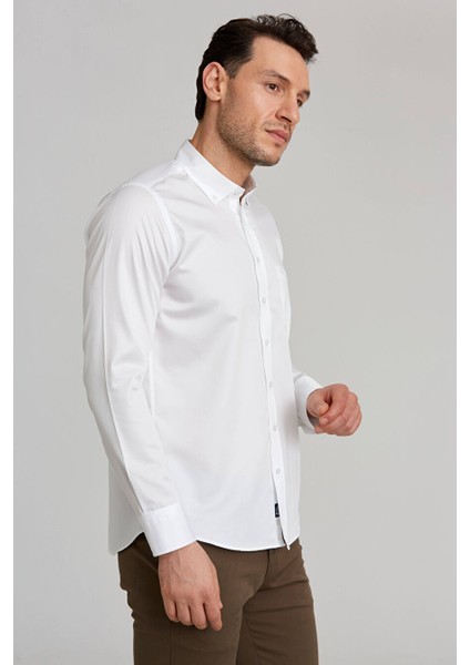 Paşa Yaka Spor Gömlek Beyaz GM23K232067_D01 indirimleri