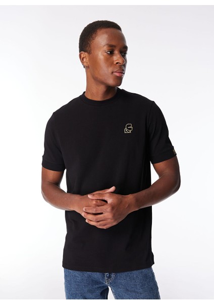 Bisiklet Yaka Siyah Erkek T-Shirt 755024542221 modelleri
