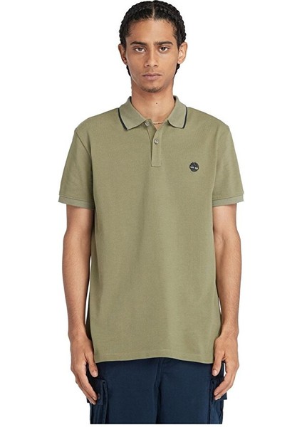 Printed Neck Short Sleeve Polo Erkek T-Shirt TB0A26NF5901