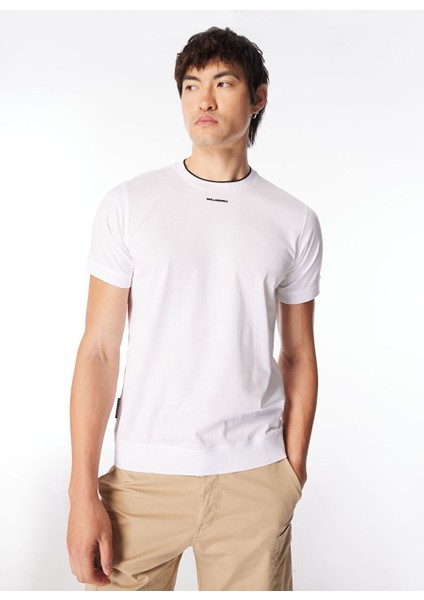 Bisiklet Yaka Beyaz Erkek T-Shirt 755002542200 modelleri