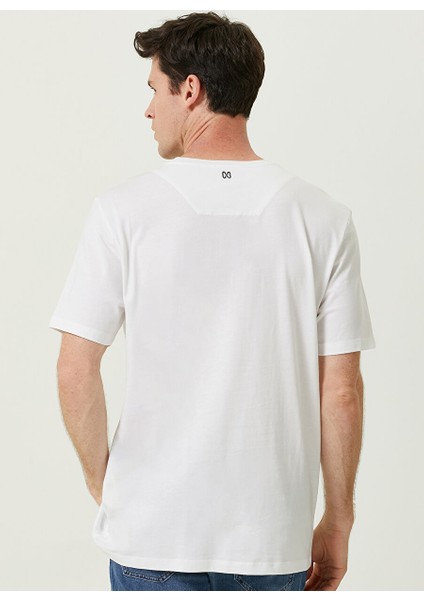 Bisiklet Yaka Beyaz Erkek T-Shirt 1086160 fırsatları