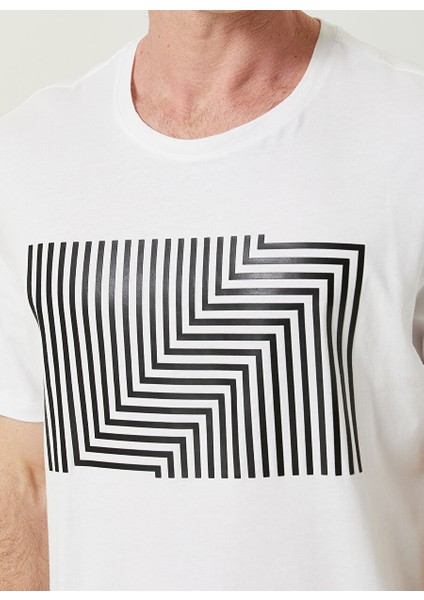 Bisiklet Yaka Beyaz Erkek T-Shirt 1086160 indirimleri