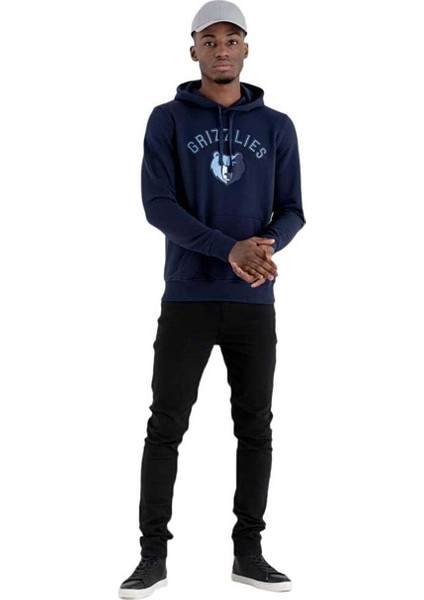 Kapüşon Yaka Mavi Erkek Sweatshırt 11546173-TEAM Logo Po Hoody Memgrı